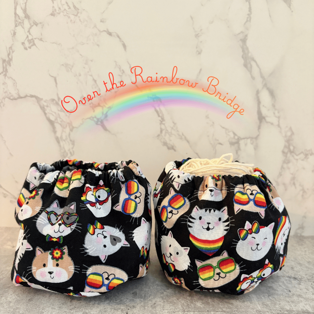 Over the Rainbow Bridge Cake Coozie