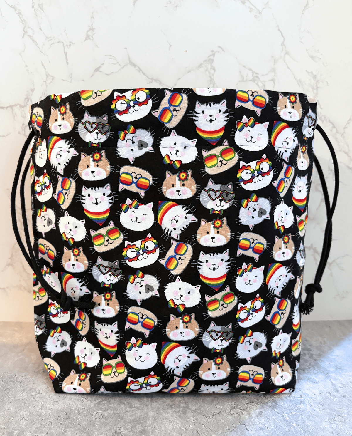 Over the Rainbow Bridge Drawstring Bag