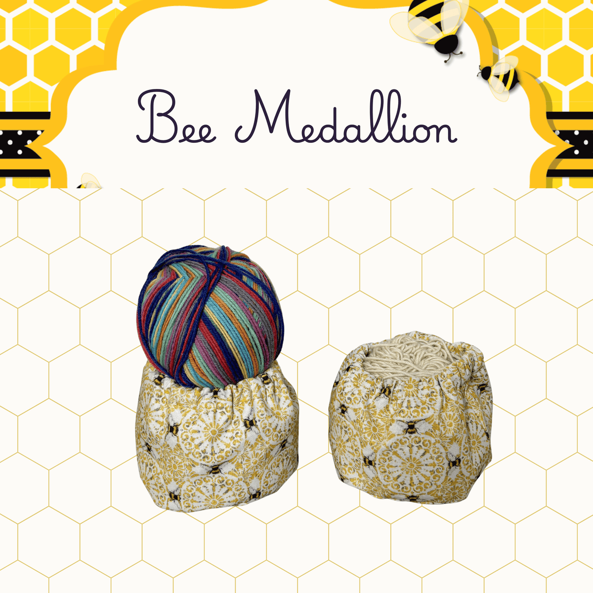 Bee Medallion Cake Coozie