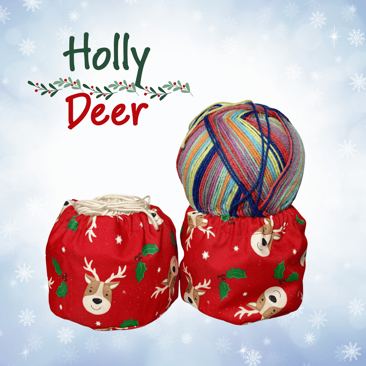 Holly Deer Cake Coozie