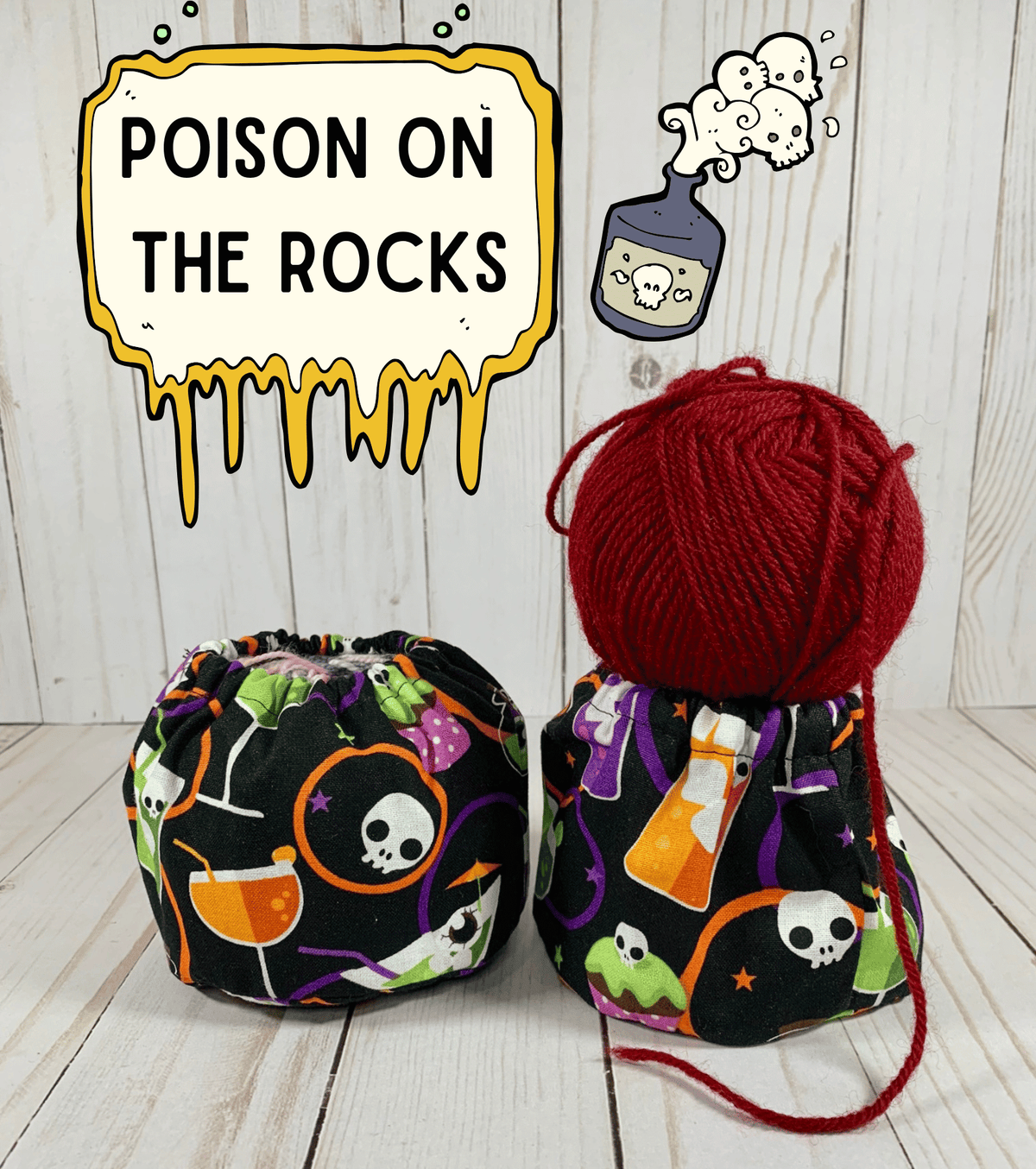 Poison on the Rocks Cake Coozie